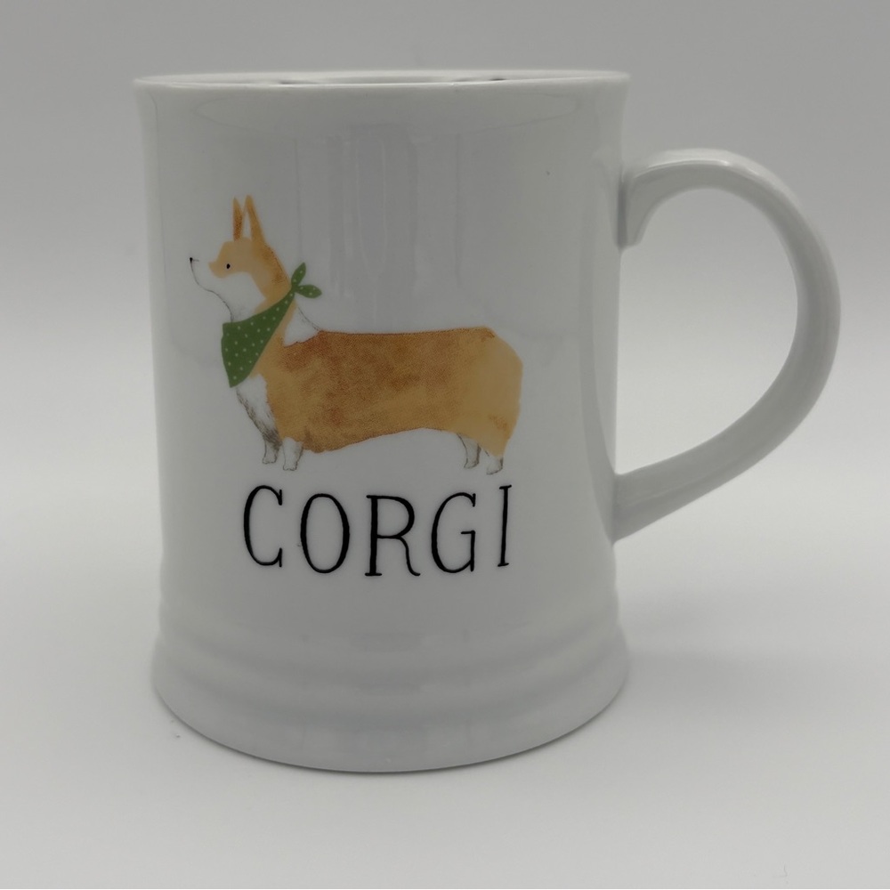 Best Dog Julianna Swaney for Fringe Studio CORGI with green scarf mug